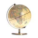 Glob pamantesc vintage cu suport metalic auriu 20 cm