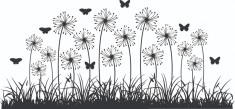 Sticker decorativ, Flori, Negru, 85 cm, 7149ST foto