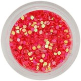 Cercuri roz &icirc;nchis perlat cu sclipici pentru nail art, INGINAILS