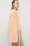 R&eacute;sum&eacute; pulover din amestec de casmir culoarea portocaliu, light