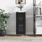 Gossi servanta, negru, 34,5x34x90 cm, lemn compozit
