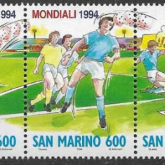 C5260 - San Marino 1994 - Fotbal 5v.banda nestampilat MNH