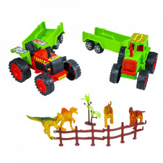 Set tractor + figurine dinozaur, 5-7 ani, 3-5 ani