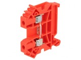 Conector de șine 0,5-6mm&sup2; 1 pistă 2 borne roșu TS35
