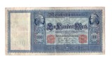 Bancnota Germania 100 mark/marci 21 aprilie 1910, seria rosie, stare buna