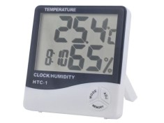 Statie meteo digitala, afisaj LCD, multifunctionala, masurarea umiditatii aerului, 9x2x10cm, alb foto