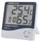 Statie meteo digitala, afisaj LCD, multifunctionala, masurarea umiditatii aerului, 9x2x10cm, alb