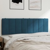 VidaXL Pernă tăblie de pat, Hanko, albastru, 160 cm, catifea 374679
