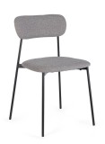 Cumpara ieftin Set 4 scaune negru gri Inka 45x49x78h