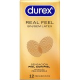 Durex Condoms-Realfeel Prezervative fără Latex, 12 Bucăți