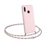 Cumpara ieftin Husa pentru Huawei P Smart (2019), Fibre vegetale, Roz, 52418.33, Textil, Carcasa, Kalibri