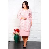 Compleu Elegant 2 piese Rochie si Cardigan Rose CelestMarimea