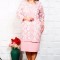 Compleu Elegant 2 piese Rochie si Cardigan Rose Celest - 54Marimea