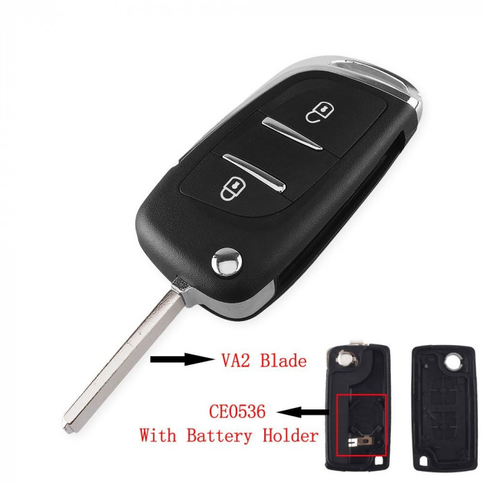 Carcasa Cheie Briceag Citroen 2 Butoane Model Nou AutoProtect KeyCars