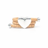 Inel din pluta Heart - natural