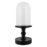 Cumpara ieftin Platou decorativ sticla lemn negru &Oslash; 17x40 cm