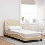 Gossi cadru de pat fara saltea crema 90x200 cm tesatura