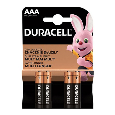 Set 4 baterii alcaline Duracell, LR03, blister foto