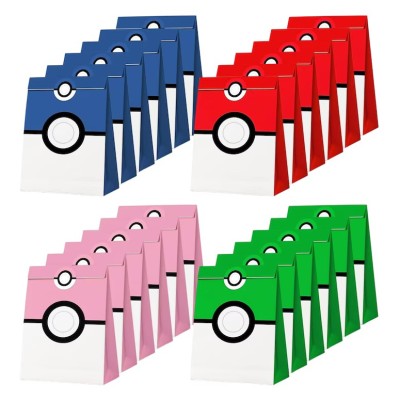 Set 56 piese, 24 pungi si 32 stickere pentru cadouri, 15 x 8 x 19 cm, hartie, multicolor foto