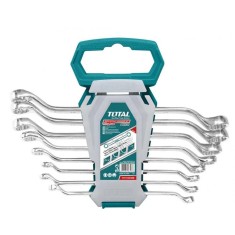 Set 8 chei inelare cu cot TOTAL Industrial - 6-22mm