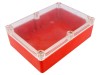 Carcasă universală KRADEX ABS roșu, etanșă IP65, dimensiuni 126x176x57mm