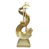 Statueta decorativa Portativ cu note muzicale, Auriu, 28 cm, 215H