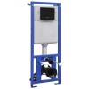 vidaXL Rezervor WC Incastrat, 11L, Pentru Toaleta Suspendata, Izolat Fonic, Dubla Comanda, Inaltime Reglabila (110-125 cm)