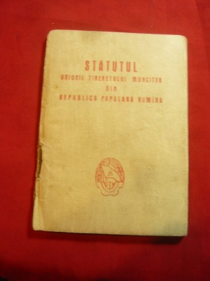 Statutul UTM al RPR in 1963 , 63 pag foto