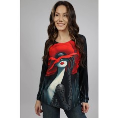 BLUZA SOFT CU MANECA LUNGA GULER ROTUND KENZO TALIE UNICA Multicolora