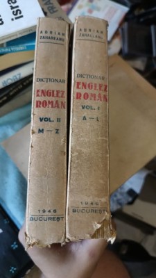 Dictionar Englez-Roman (2 volume) - Adrian Zahareanu foto