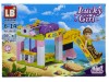 Set Constructie Fete Lucky Girl NO.LB8107C, 91 Piese, Plastic, Recomandat 6+ Ani