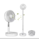 Cumpara ieftin Ventilator portabil, ajustabil, incarcare USB, cu 4 viteze, inaltime reglabila 9,5cm- 102cm, din metal si plastic, ultra silentios, alb