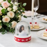 Glob de Craciun personalizat cu poza, lichid si lumini intermitente