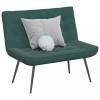 Banca vidaXL Verde Inchis Catifea, 110x74x84 cm, Spatar &amp; Sezut Confortabil, Cadru Metalic Robust, Design Elegant