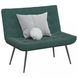 Cumpara ieftin Bancă verde &icirc;nchis 110x74x84 cm catifea
