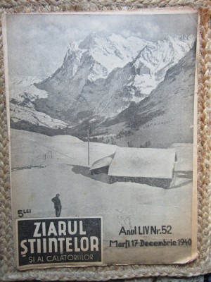 Ziarul Ştiinţelor şi al Călătoriilor nr.52/1940 foto