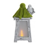 Decoratiune gradina, ceramica, lampa solara, felinar cu pasare, 26x20x45 cm, Strend Pro