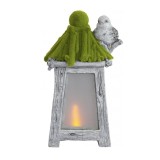 Decoratiune gradina, ceramica, lampa solara, felinar cu pasare, 26x20x45 cm, Strend Pro