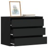 Gossi dulap colt cu sertare negru 80x41x58 cm lemn prelucrat
