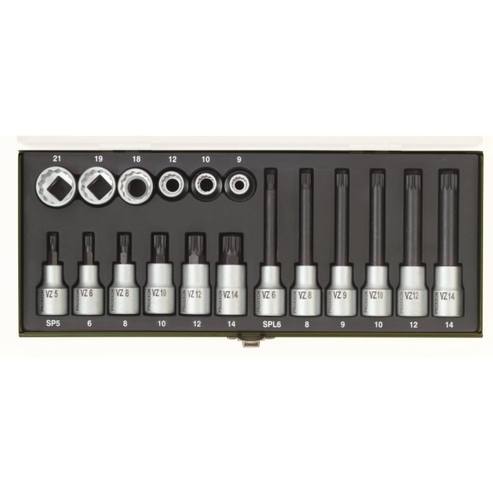 Set de chei speciale XZN (Spline), Proxxon 23296, 18 piese