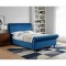 Pat Silver 160x200 cm Tapitat Catifea Albastru Somiera Inclusa (cod AF 3409)