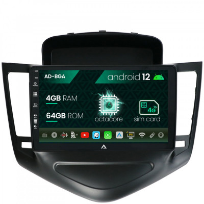Navigatie Chevrolet Cruze (2008-2014), Android 12, A-Octacore 4GB RAM + 64GB ROM, 9 Inch - AD-BGA9004+AD-BGRKIT237 foto