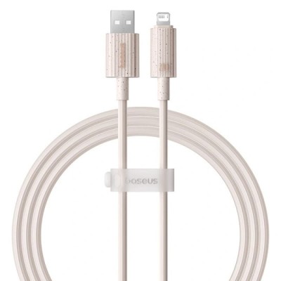 Cablu USB to Lightning, 480Mbps, 2.4A, 2m - Baseus Habitat Series (P10360200421-01) - Wheat Pink foto