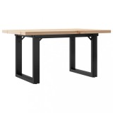 Cumpara ieftin Masa de cafea, cadru O, 80x50x40,5 cm, lemn masiv pin si Otel