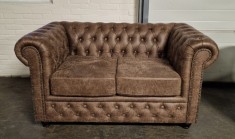 Canapea Chesterfield Brighton de 2 Locuri ? Soft Leather YachChocolate 17 foto