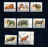 Burundi 1983 - Fauna WWF, animale, serie incompleta, stampilata, foarte rara!