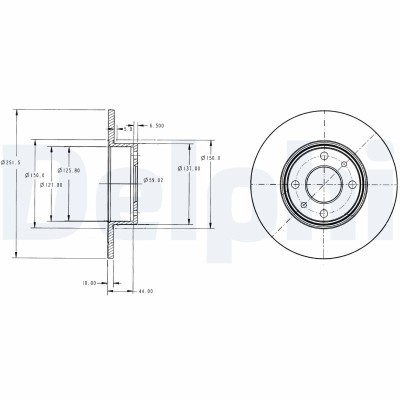 DELPHI BG2322 Disc frana foto
