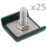 VidaXL Conector grilaj din plasă, verde, 25 seturi