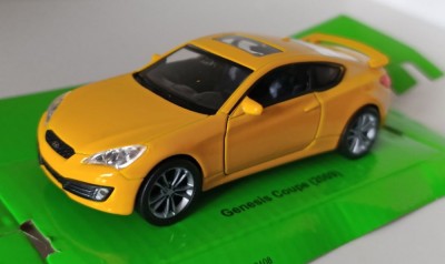 Macheta Hyundai Genesis Coupe MK1 2009 galben - Welly 1/36 foto