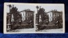BUCURESTI , GRADINA AZILULUI ELENA DOAMNA , FOTOGRAFIE STEREOSCOPICA , MONOCROMA, PE SUPORT DE CARTON , CCA. 1900